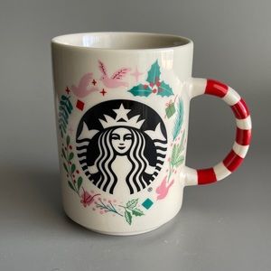 Starbucks Candy Cane Handled Coffee Mug - Great Condition